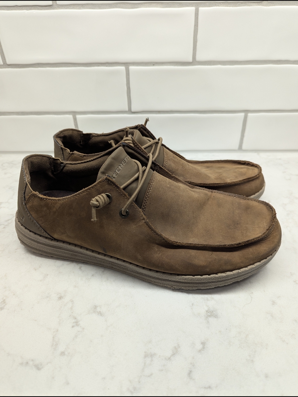 Skechers Men’s Chestnut Brown Casual Slip-On Loafers